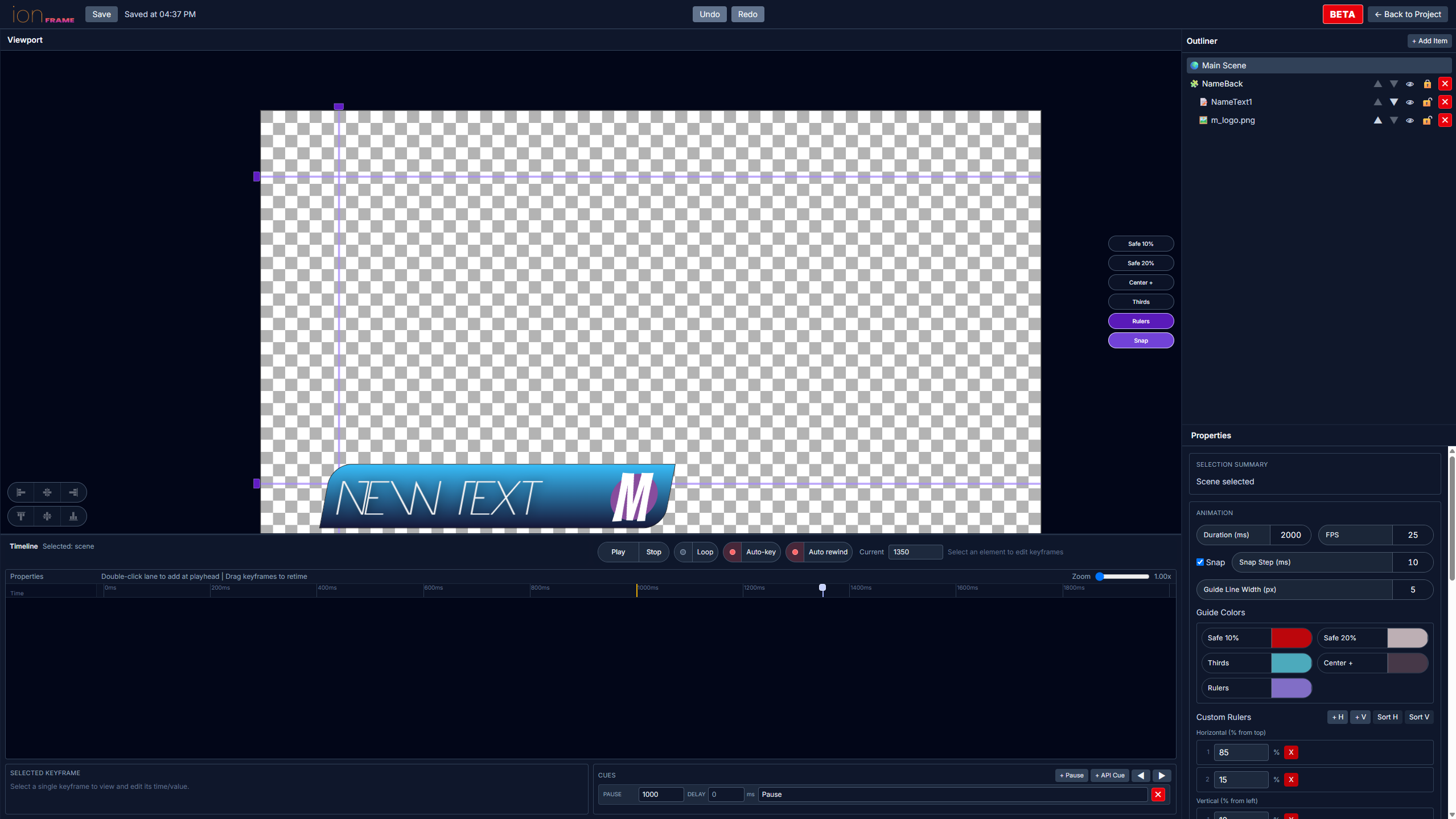 ionframe.app editor screenshot